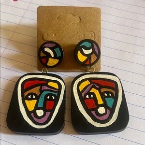 Abstract Multicolor Earrings